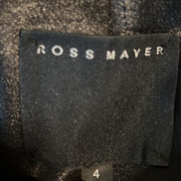 Ross Mayer Black Boucle Wool Lined Winter Coat Size 4 - Picture 15 of 16